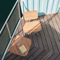 Thumbnail photo of Lilium Lounge Table - Outdoor Coffee Table - Wood Colored - Metal/Wood
