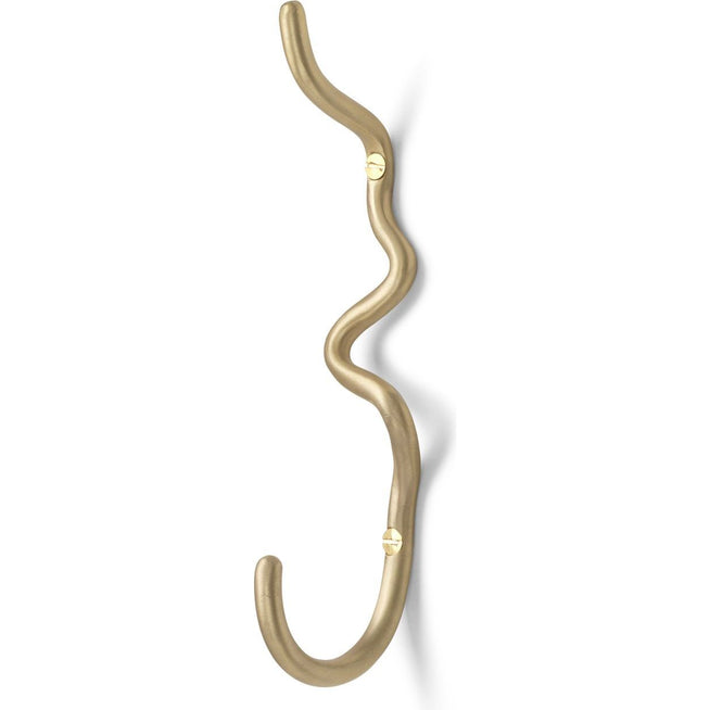 Photo of Curvature - Hook - Knager - Brass - Single - W3 X H19,7 X D5,8 Cm