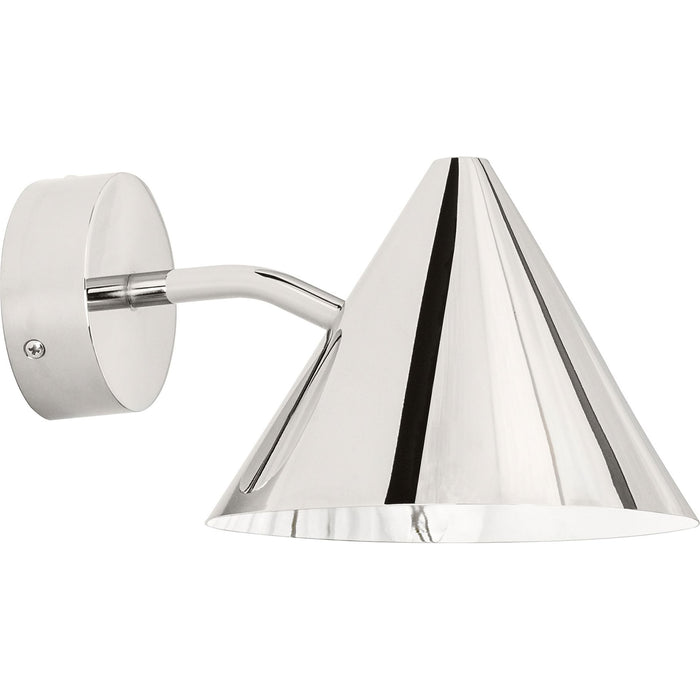 Photo of Funnel Wall Lamp Mini Nickel Plated Brass - Wall Lamps - Silver