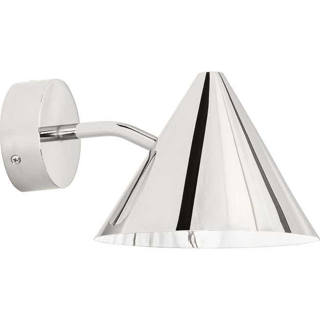 Photo of Funnel Wall Lamp Mini Nickel Plated Brass - Wall Lamps - Silver