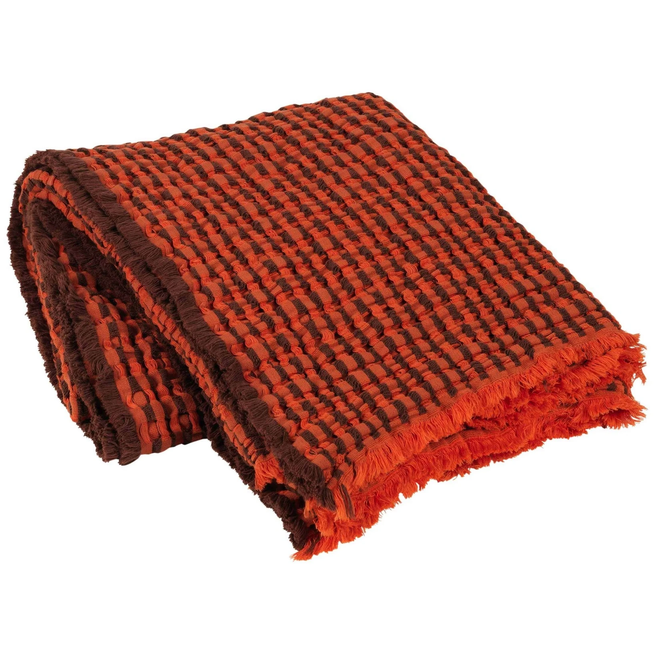 Photo of Linda Plaid Græskar/orange - 130x180cm