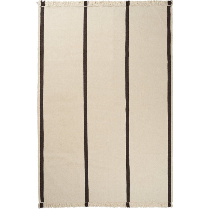 Photo of Calm Kelim Tæppe - Gulvtæppe - 200 X 300 - Off-white/coffee - W300 X D1 X H200 Cm