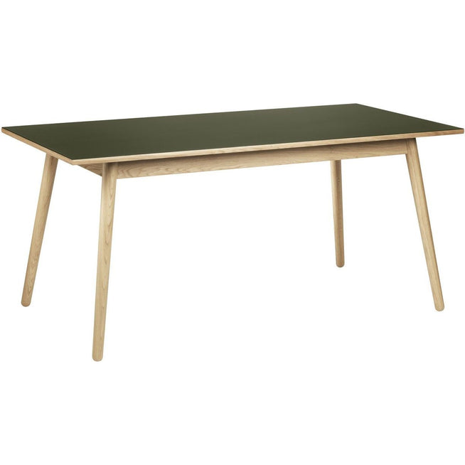 Photo of C35b Dining Table 82x160 Cm Olive Green-oak Nature Lacquered
