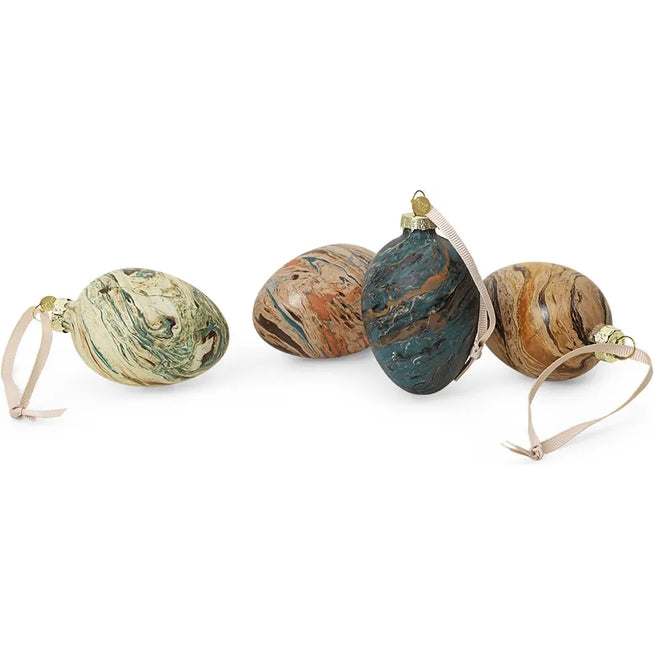 Photo of Marble Easter Eggs - Ophæng - Mixed - Ø5 X H7 Cm