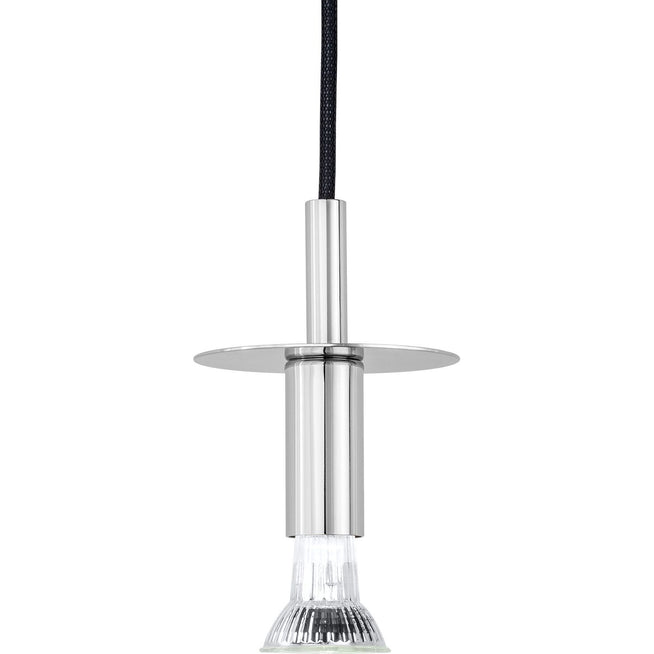 Photo of Star Pendant Lamp, Nickel-plated Brass, Black Cable - Pendant Lamps - Jonas Bohlin - Silver