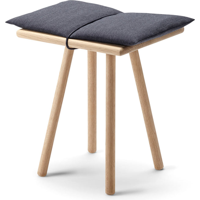 Photo of Georg Stool Untreated - Stools - Christina Liljenberg Halstrøm - Grey - Leather/wood/wool