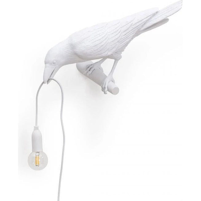 Photo of Bird Lamp Looking Left White Outdoor