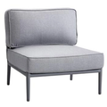 Conic Single Modul, Light Grey, Cane-line Airtouch - Utomhussoffor - Foersom & Hiort-lorenzen Mdd