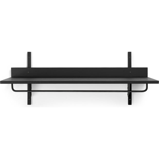 Photo of Sector Rack Shelf - Knager - Black Ash/black Brass - W: 87 X H: 34 X D: 37 Cm