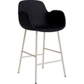 Thumbnail photo of Form Bar Armchair 65 Cm Full Upholstery Light Grey Steel