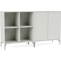 Pair Classic Sideboard - Matt Chrome Legs