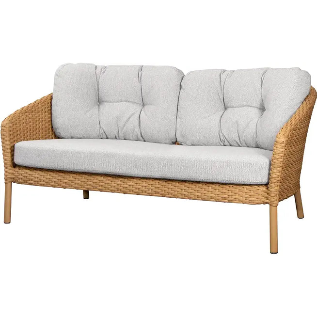 Photo of Ocean Large 3-pers. Sofa - Havesofa - Frame: Cane-line Soft Rope, Dark Grey / Cushion: