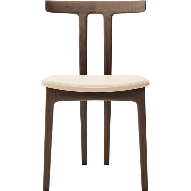 Photo of Ow58 T-Chair Sif 90 Leather-oiled Walnut
