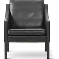 Thumbnail photo of Mogensen Club Chair 2207 By Børge Mogensen - Lænestol - Max 98 Black / Black Lacquered Oak - W69 X D84 X H84 X Sh43 Cm