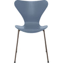3107 Seven, coloured box, Venetian Red, Underframe Brown Bronze - Dining chairs - Arne Jacobsen - Red - Metal/wood