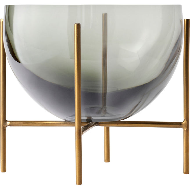 Photo of Echasse Series - Bowl Smoke/brushed Brass, Small - Serveringsskålar - Theresa Rand - Glas/metall