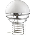 Thumbnail photo of Wire Table Lamp Ø40 Cm Chrome/white - Bordslampor - Verner Panton - Vit