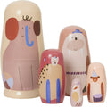 Thumbnail photo of Critter Nesting Dolls - Legetøj - Pale Yellow - Ø6,4 X H14 Cm