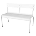Thumbnail photo of Luxembourg Bench With Backrest Cotton White 01 - Garden Benches - Frédéric Sofia - White - Metal