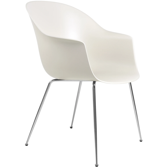 Photo of Bat Dining Chair, Un-Upholstered, Conic Base