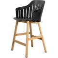 Thumbnail photo of Choice Counter Bar Chair - Indoor - Barstol - Frame: Teak / Seat: Black - W59 X D53 X H42 Cm