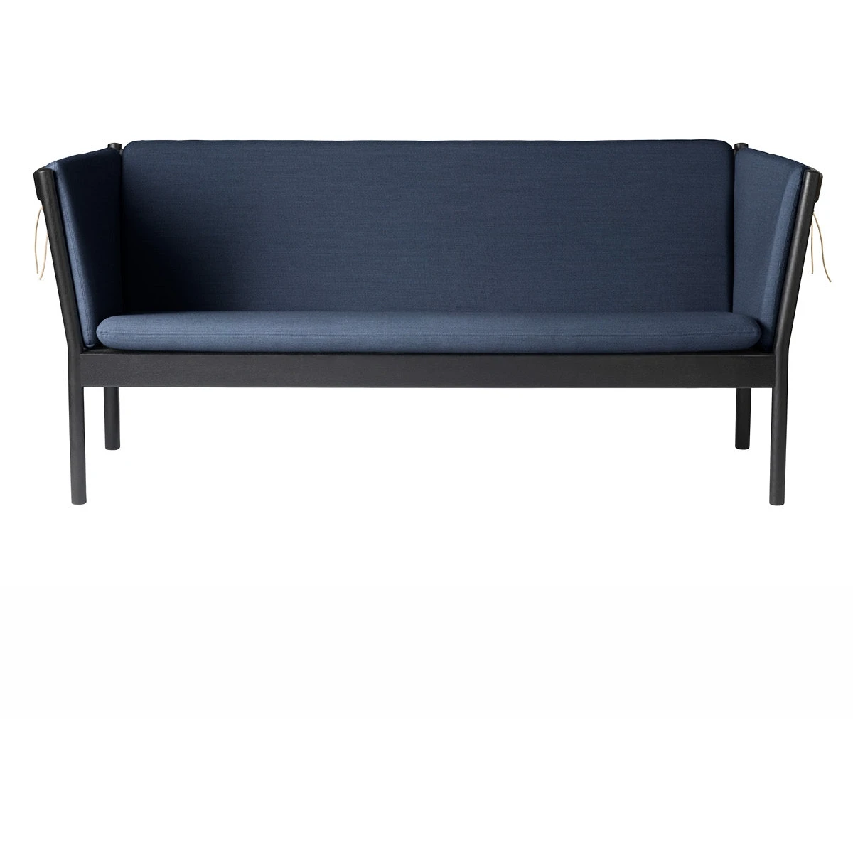 J149 3-pers. Sofa - Black lacquered oak, dark