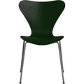 Thumbnail photo of 3107 Sjuan, Lacquered, Evergreen, Underframe Black - Dining chairs - Arne Jacobsen - Green - Metal/wood