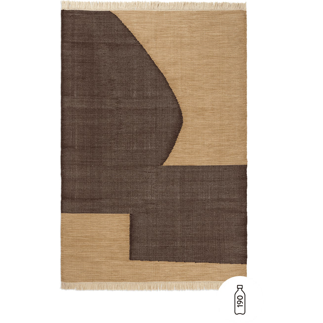 Photo of Forene Gulvtæppe - Gulvtæppe - 140 X 200 - Tan/chocolate - W140 X D1 X H200 Cm