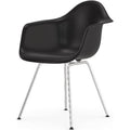 Eames Plastic Armchair Dax - 12 Deep Black - Chrome Base - Matstolar - Charles & Ray Eames - Svart - Metall/plast