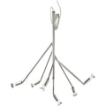 Thumbnail photo of Kvist Ceiling Lamp, Nickel-plated Brass, 6 Arms - Chandeliers - Jonas Bohlin - Silver