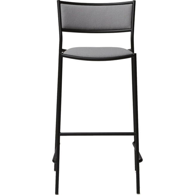 Photo of Jig Bar Stool - H 750, Stone Grey, Fabric C+, Kvadrat - Hallingdal 65 0944 - Barstolar & Barpallar