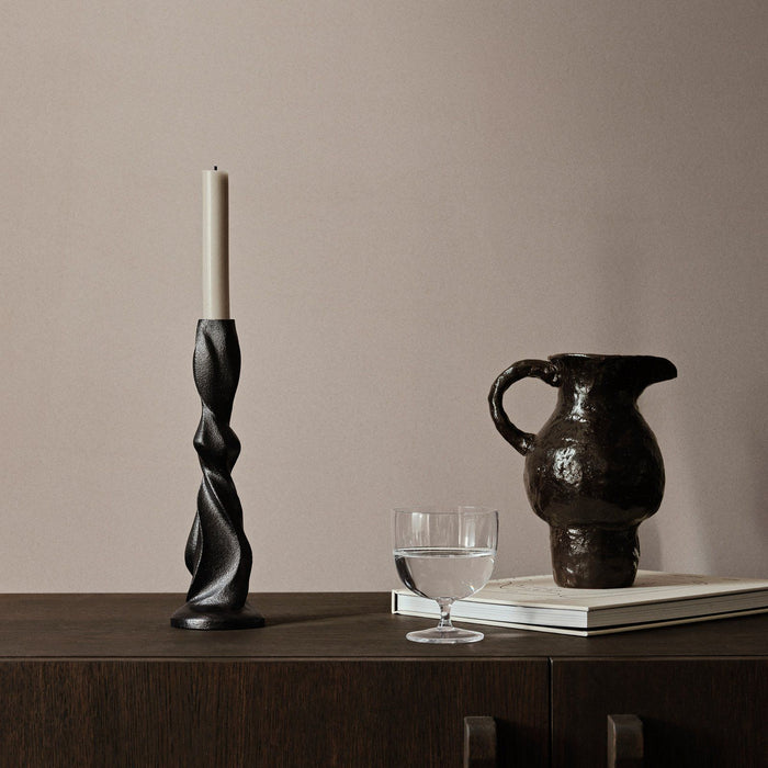 Photo of Gale Candle Holder Medium H: 25,4 Cm - Blackened Aluminium