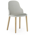 Thumbnail photo of Allez Chair Upholstered Canvas Oak - Dining Chair - Warm Grey - H: 79 x L: 45 x D: 50 x Sh: 45.5 cm