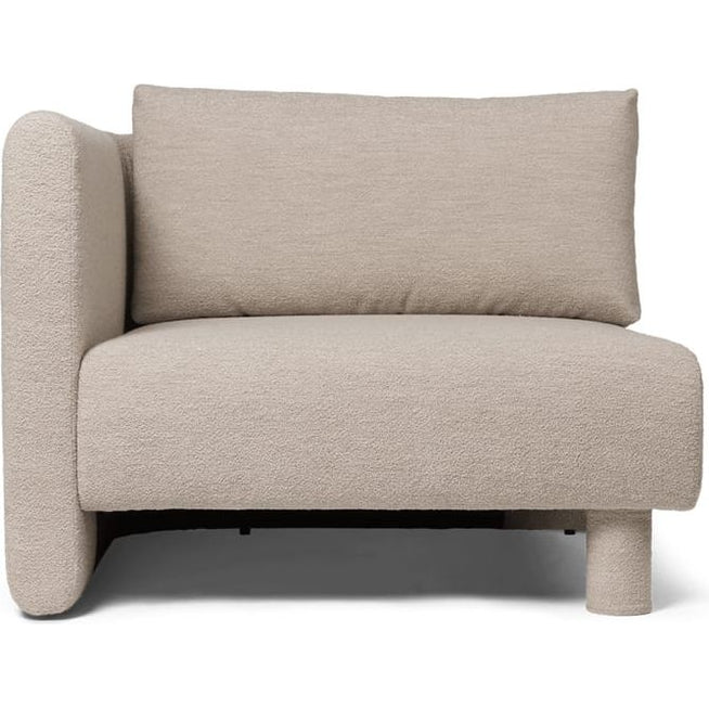 Photo of Dase Sofa - Modulsofa - Armrest Left - Soft Bouclé - Natural - W: 100 X H: 73 X D: 100 Cm
