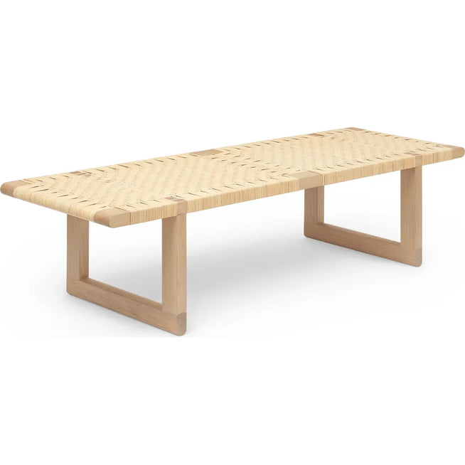 Photo of Bm0488 Bench Oiled Oak Stand Rattan