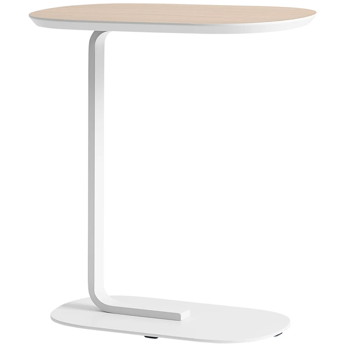Relate Side Table, Oak Laminate/off-white - Småbord & Sidobord - Big-game