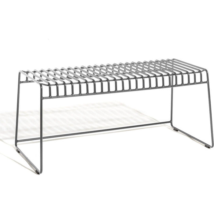 Photo of Resö Bench, Charcoal Grey Metal - Garden Benches - Matilda Lindblom - Black - Metal