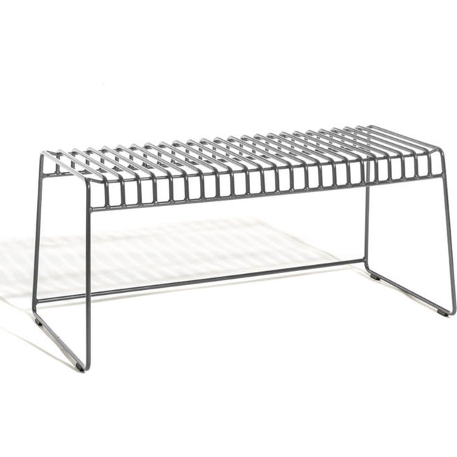 Photo of Resö Bench, Charcoal Grey Metal - Garden Benches - Matilda Lindblom - Black - Metal