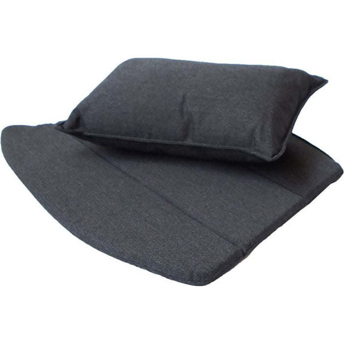 Photo of Breeze Lounge Chair Cushion - Outdoor Cushions - Black - Cane-line Natté - W: 63 x D: 50 x H: 2 cm
