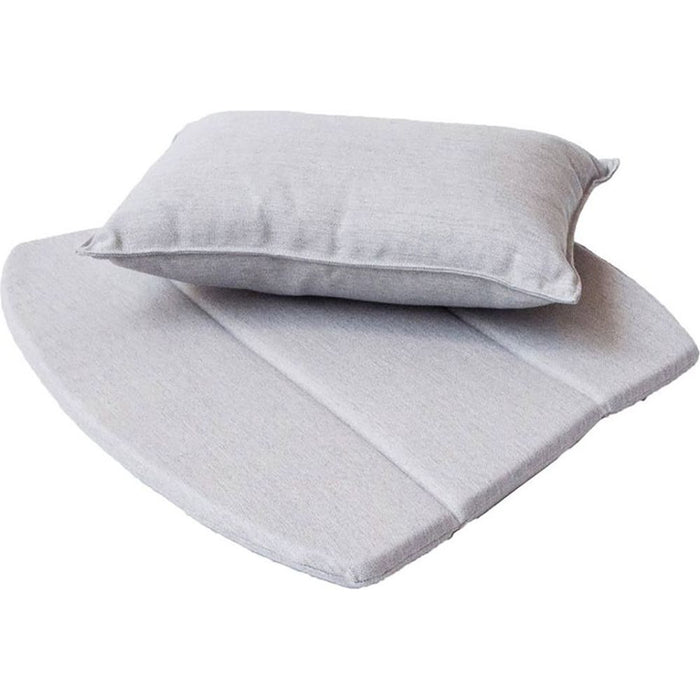 Photo of Breeze Lounge Chair Cushion - Outdoor Cushions - Light Grey - Cane-line Natté - W: 63 x D: 50 x H: 2 cm