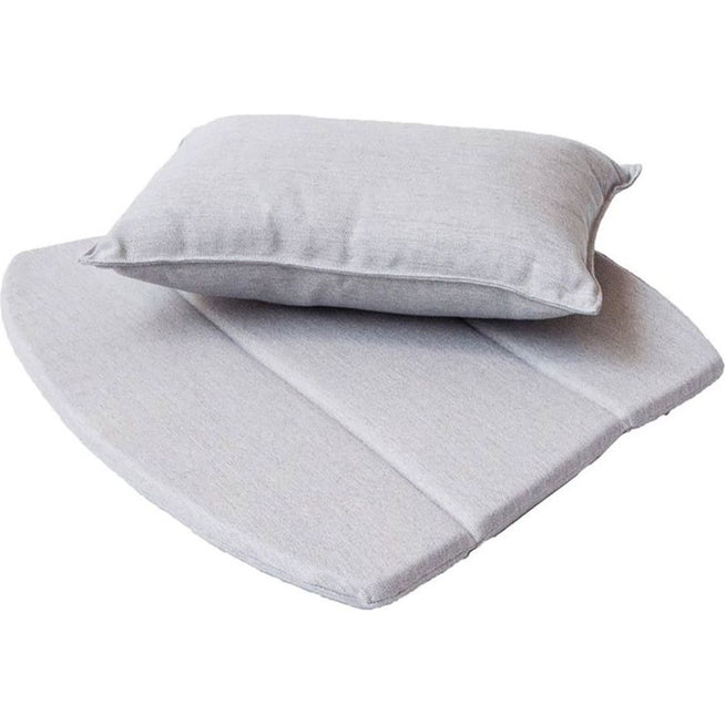 Photo of Breeze Lounge Chair Cushion - Outdoor Cushions - Light Grey - Cane-line Natté - W: 63 x D: 50 x H: 2 cm