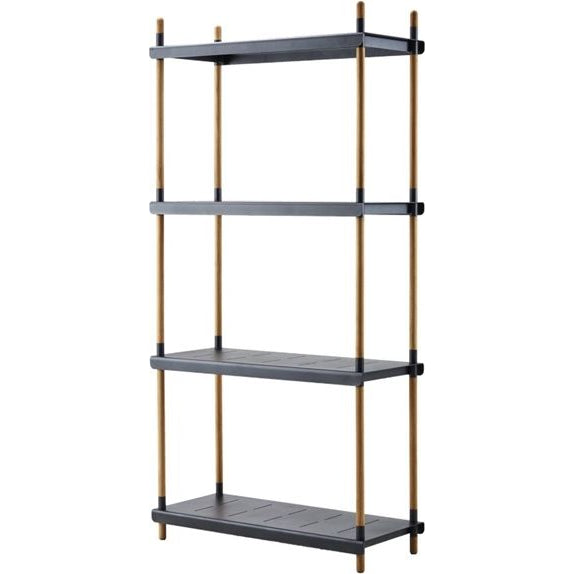 Photo of Frame Hyllsystem Komplett 205 Cm, Teak M/ Lava Grey Aluminium - Utomhusförvaring - Cane-line Design Team