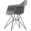 Eames Plastic Armchair Dar - 56 Granite Grey - Basic Dark Base - Matstolar - Charles & Ray Eames - Grå - Metall/plast
