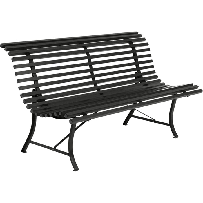 Photo of Louisiane Bench 150 cm, Liquorice - Garden Benches - Black - Metal
