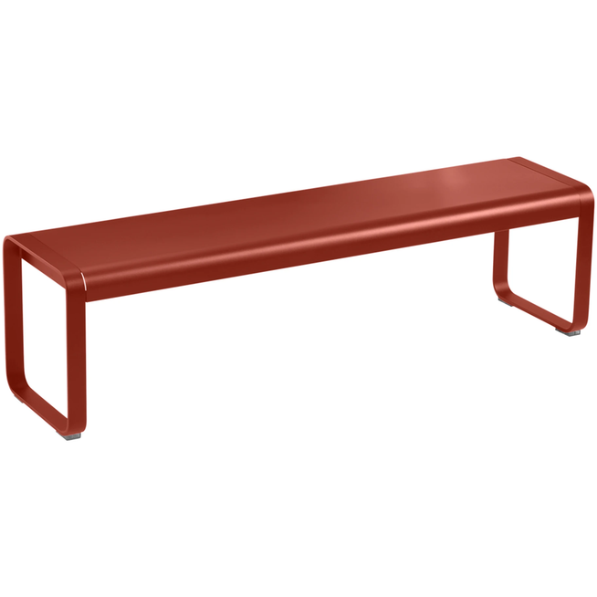 Photo of Bellevie Bench Red Ochre - Garden Benches - Pagnon & Pelhaître - Red - Metal