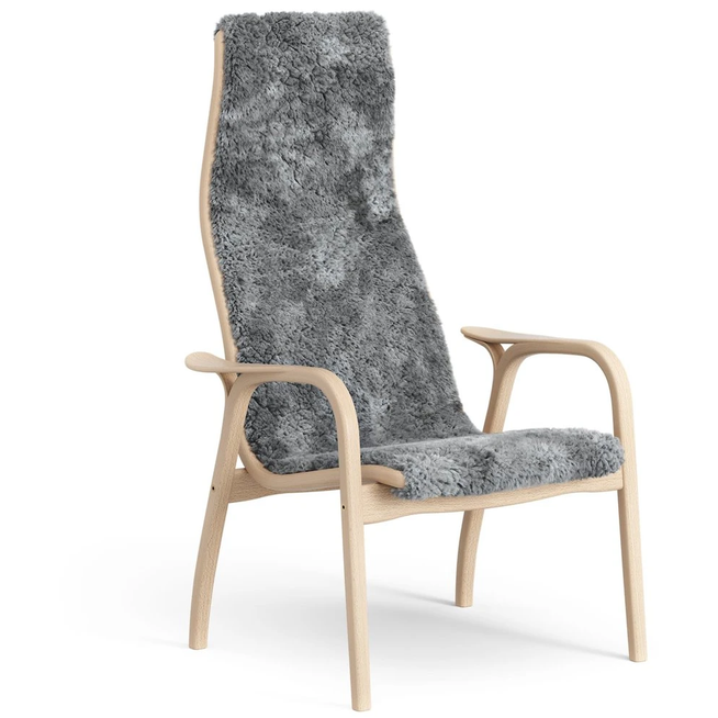 Photo of Lamini Children's Arm Chair Laquered Beech/sheep Skin