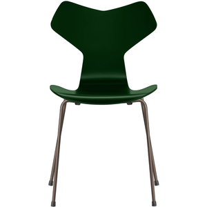 Photo of 3130 Grand Prix, Lackad, Evergreen, Underrede Brown Bronze - Matstolar - Arne Jacobsen