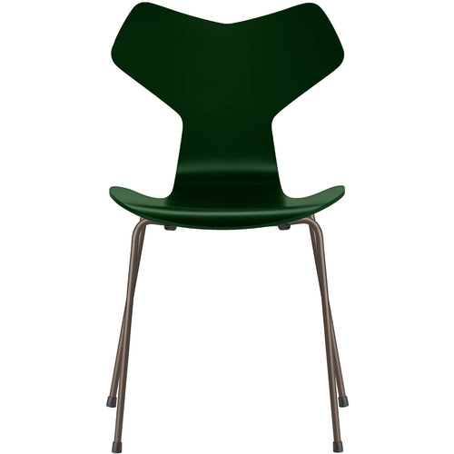 Photo of 3130 Grand Prix, Lackad, Evergreen, Underrede Brown Bronze - Matstolar - Arne Jacobsen