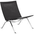 Thumbnail photo of Pk22, Leather, Aura Black Brown - Armchairs - Poul Kjærholm - Brown - Leather/metal