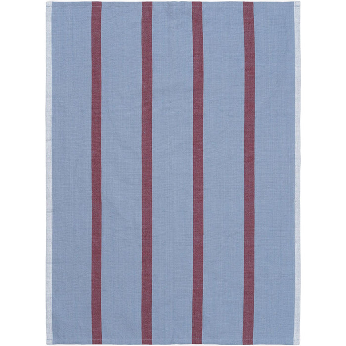 Photo of Hale Tea Towel - Viskestykke - Faded Blue/burgundy - W50 X H70 Cm
